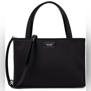 Kate Spade Classic Black Sam Washington Square Canvas Small Tote Bag
